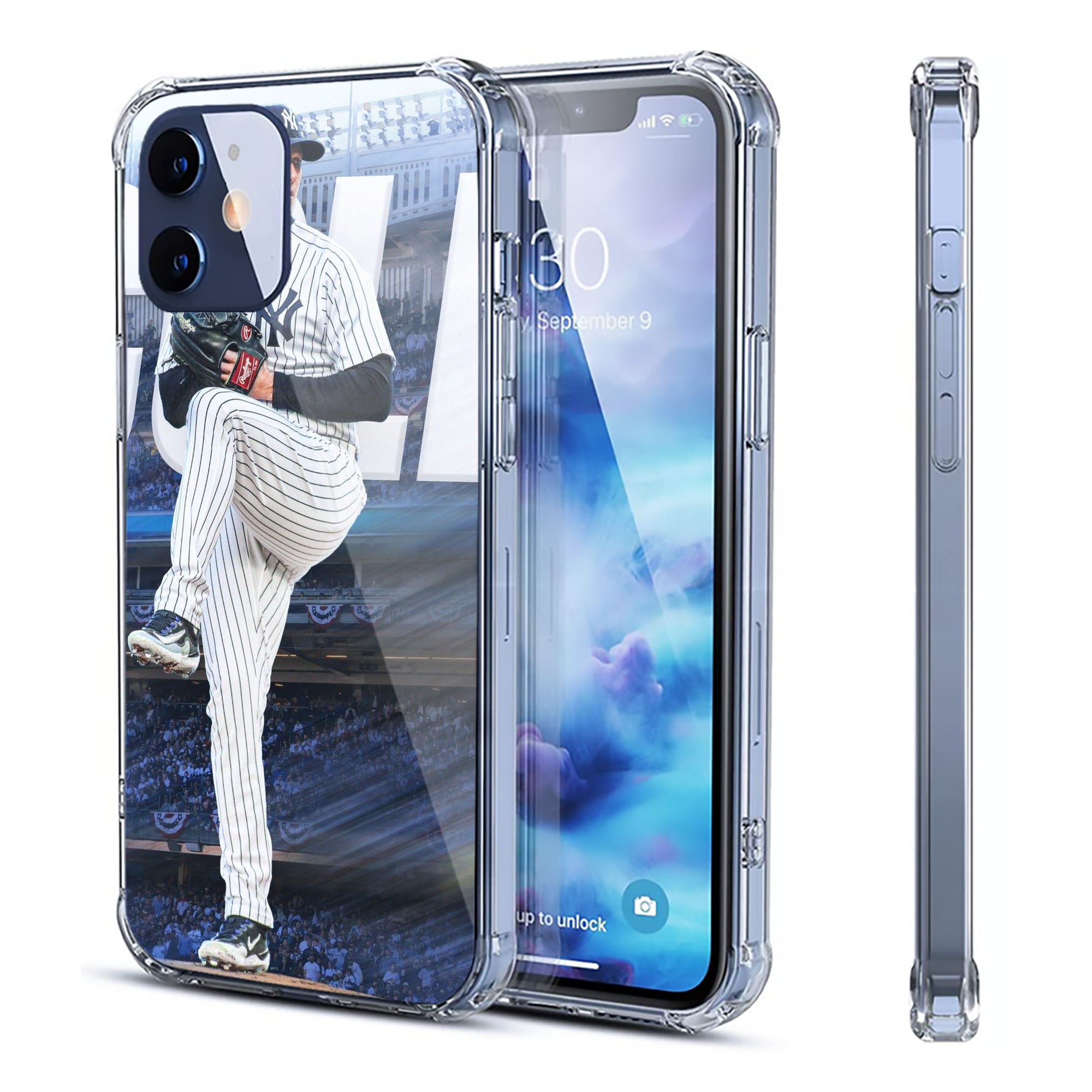 Gerrit Cole 13 Clear IPhone 12 Case – Soft TPU With UV Print – Enhanced Drop Protection, Precise Fit, Anti-Fingerprint, Customizable Design, Scratch-Resistant, Yellow-Resistant